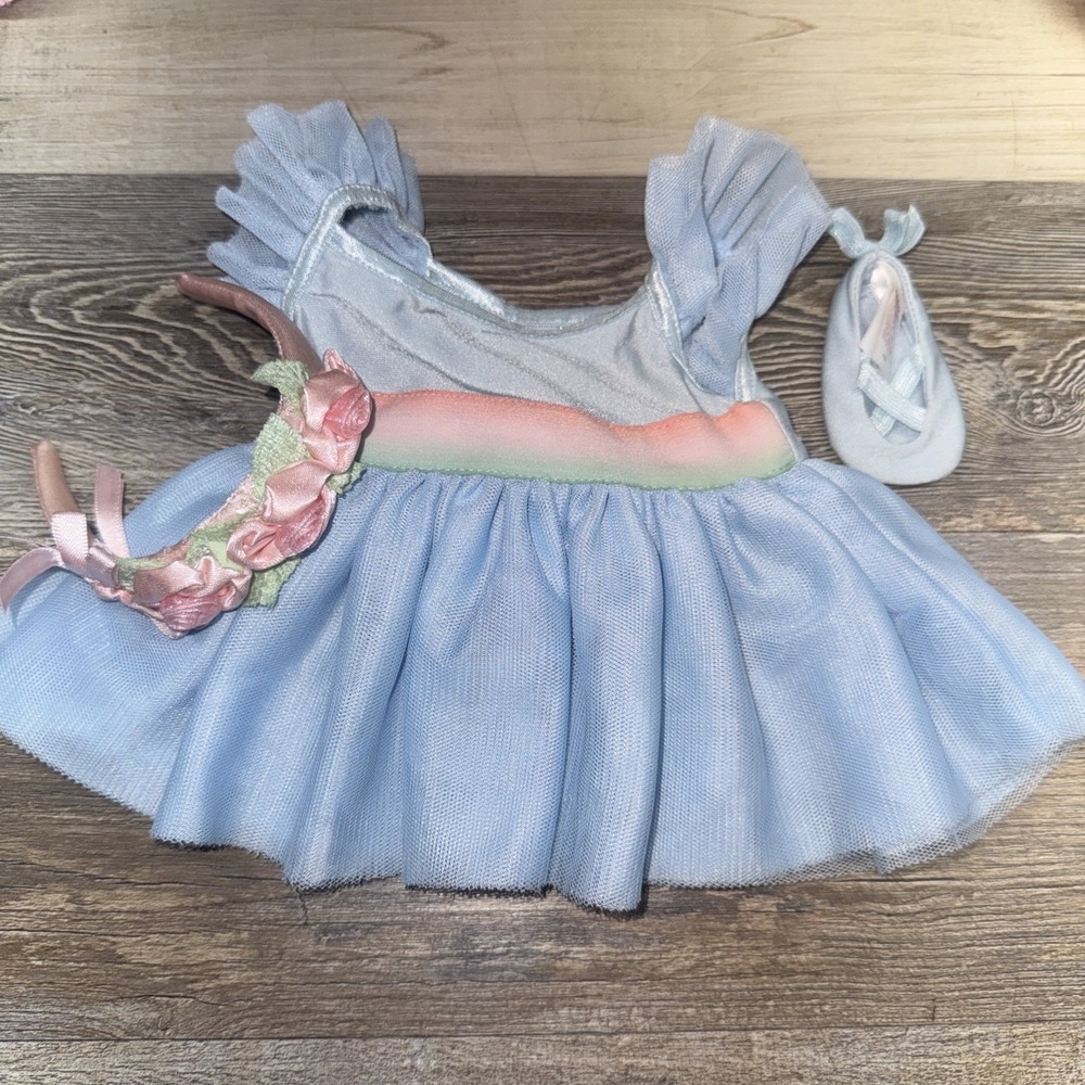 American Girl Bitty Baby 2010 Ballerina Blue Leotard/Tutu Ballet Headband